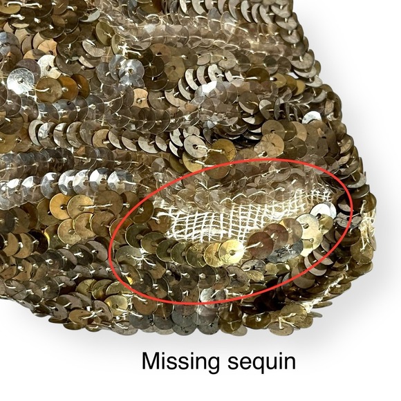 Vintage 1960s Sequin Evening Bag Clutch Silver Made In Belgium - Picture 9 of 9